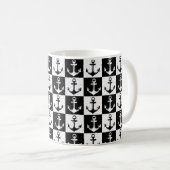 Schwarz-Weiß-Schachtel Kaffeetasse (VorderseiteRechts)