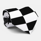 Schwarz/Weiß-Schachtel Krawatte (Gerollt)