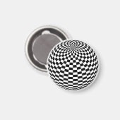 Schwarz/Weiß-Schachtel Magnet (Vorderseite/Rückseite)