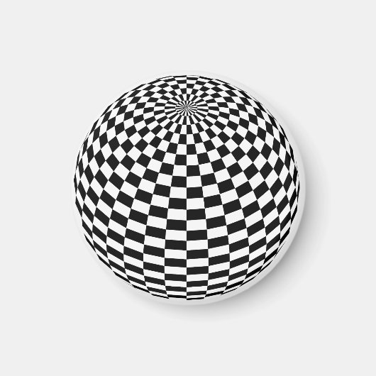 Schwarz/Weiß-Schachtel Magnet (Vorne)