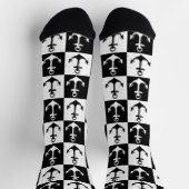 Schwarz-Weiß-Schachtel Socken (Oben)