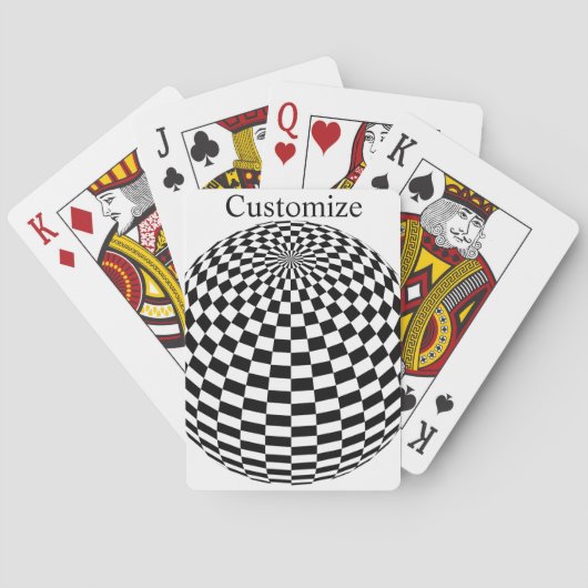 Schwarz/Weiß-Schachtel Spielkarten (Rückseite)