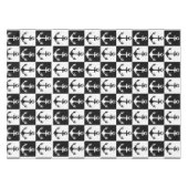 Schwarz-Weiß-Schachtel Tischdecke (Vorderseite (Horizontal))