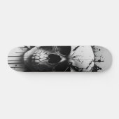 Schwarz-Weiß-Schädel #3 - Numb-Skulls-Design Skateboard (Horizontal)