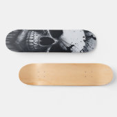 Schwarz-Weiß-Schädel - Nummernschädel-Design Skateboard (Horizontal)