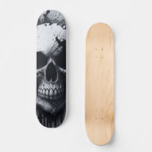 Schwarz-Weiß-Schädel - Nummernschädel-Design Skateboard (Vorderseite)