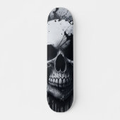 Schwarz-Weiß-Schädel - Nummernschädel-Design Skateboard (Vorne)