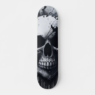 Schwarz-Weiß-Schädel - Nummernschädel-Design Skateboard