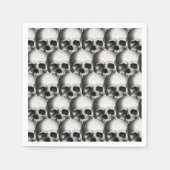 Schwarz-Weiß-Schädel Serviette (Vorderseite)