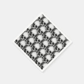 Schwarz-Weiß-Schädel Serviette (Ecke)