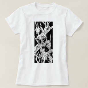 Schwarz-Weiß-Schädel T-Shirt
