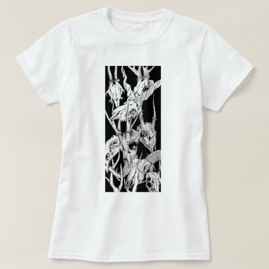 Schwarz-Weiß-Schädel T-Shirt (Design vorne)