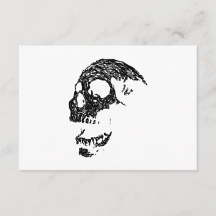 Schwarz-Weiß-Schädeldesign. RSVP Karte