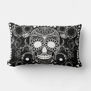 Schwarz-Weiß-Schädelpilz Lendenkissen