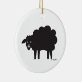 Schwarz-Weiß-Schaf Keramik Ornament (Rechts)