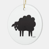 Schwarz-Weiß-Schaf Keramik Ornament (Links)