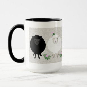Schwarz-Weiß-Schaf-Tasse Tasse