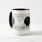 Schwarz-Weiß-Schaf-Tasse Tasse (Vorderseite Links)