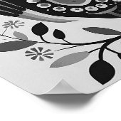 Schwarz-Weiß-Schale Poster (Ecke)