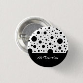 Schwarz-Weiß-Schaltkreisdesign Button (Vorne & Hinten)