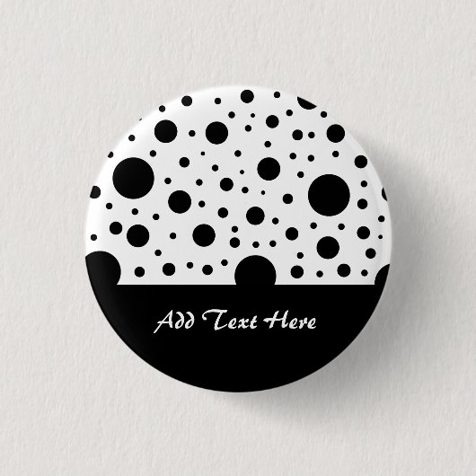 Schwarz-Weiß-Schaltkreisdesign Button (Vorderseite)