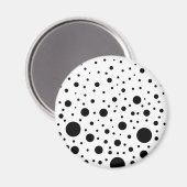 Schwarz-Weiß-Schaltkreisdesign Magnet (Vorderseite/Rückseite)