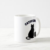 Schwarz-Weiß-Schatten des Kaffees Kunst Kaffeetasse (VorderseiteRechts)