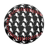 Schwarz-Weiß-Schattenhai-Walmuster Baseball (Vorderseite Links)