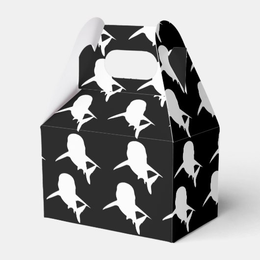 Schwarz-Weiß-Schattenhai-Walmuster Geschenkschachtel (Vorderseite)