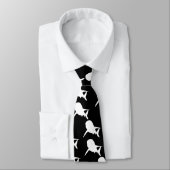 Schwarz-Weiß-Schattenhai-Walmuster Krawatte (Gebunden)