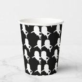 Schwarz-Weiß-Schattenhai-Walmuster Pappbecher (Rechts)