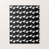 Schwarz-Weiß-Schattenhai-Walmuster Puzzle (Vertikal)