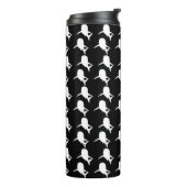 Schwarz-Weiß-Schattenhai-Walmuster Thermosbecher (Nach links gedreht)