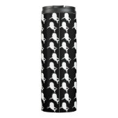 Schwarz-Weiß-Schattenhai-Walmuster Thermosbecher (Rückseite)