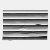 Schwarz-Weiß-Schattenstreifen Geschirrtuch (Horizontal)