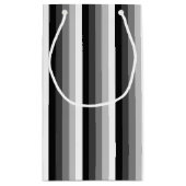 Schwarz-Weiß-Schattenstreifen Kleine Geschenktüte (Rückseite)