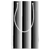 Schwarz-Weiß-Schattenstreifen Kleine Geschenktüte (Vorderseite)