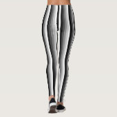 Schwarz-Weiß-Schattenstreifen Leggings (Rückseite)