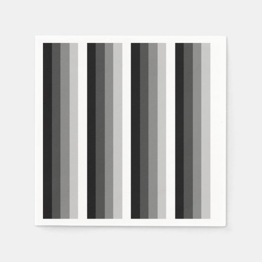 Schwarz-Weiß-Schattenstreifen Serviette (Vorderseite)