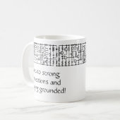 Schwarz-Weiß-Schematica - personalisierte Umarmung Kaffeetasse (Vorderseite Links)