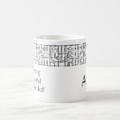 Schwarz-Weiß-Schematica - personalisierte Umarmung Kaffeetasse (Mittel)