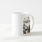 Schwarz-Weiß-Scherenschnittbaum Kaffeetasse (VorderseiteRechts)