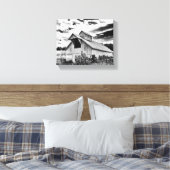 Schwarz-Weiß-Scheune Leinwanddruck (Insitu (Schlafzimmer))