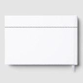 Schwarz-Weiß-Schick-Typografie Minimalistische Hoc Gästebuch (Rückseite)