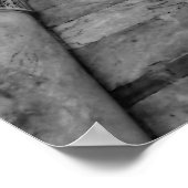 Schwarz-Weiß-Schiefer Turm von Pisa Italien Poster (Ecke)