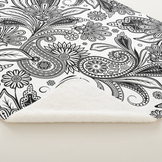 Schwarz-Weiß-Schirpdecke Sherpadecke (3/4)