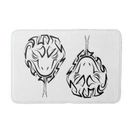 Schwarz-Weiß-Schlange Badematte