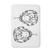 Schwarz-Weiß-Schlange Badematte (Vorderseite Vertikal)