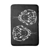 Schwarz-Weiß-Schlange Badematte (Vorderseite Vertikal)