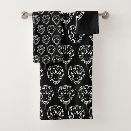 Schwarz-Weiß-Schlange Badhandtuch Set (Insitu)